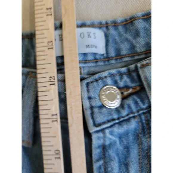 Muselooks Womens Capris 15 33x25 Jeans Relaxed Distressed Medium Blue Wash‎ NEW - Picture 10 of 16